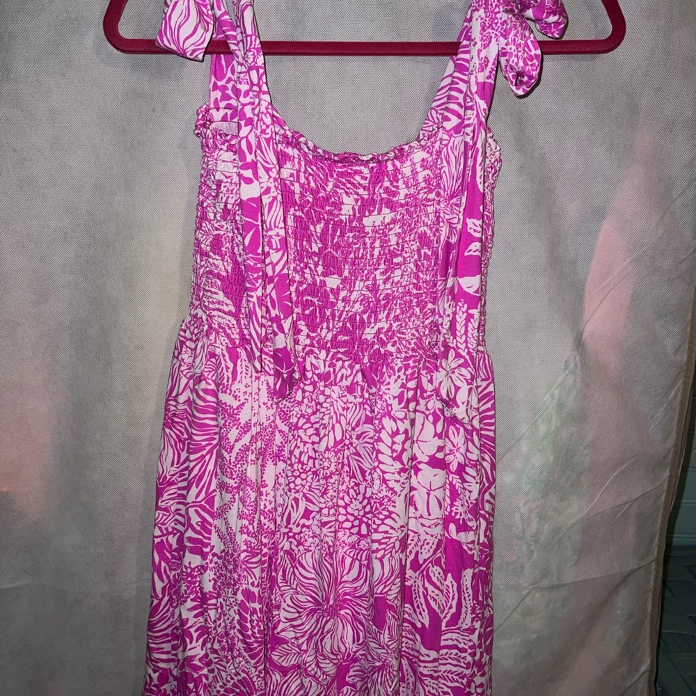 Lilly Pulitzer romper Pink and White Floral print